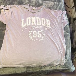 Purple short sleeve T shirt street wear society small